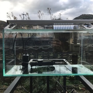美品オールガラス45センチ 水槽 LEDライトフルセット