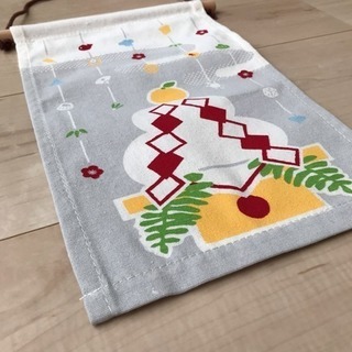 【終了】★新品★ お正月 鏡餅 かわいいタペストリー コンパクト 毎年使える！の画像