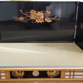 【雛人形】 屏風と人形台セット　収納箱付き