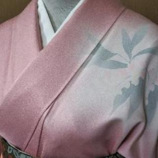 👘 正絹 訪問着 ワンポイント刺繍 ★トールサイズ 美品 身丈166 裄丈67の画像