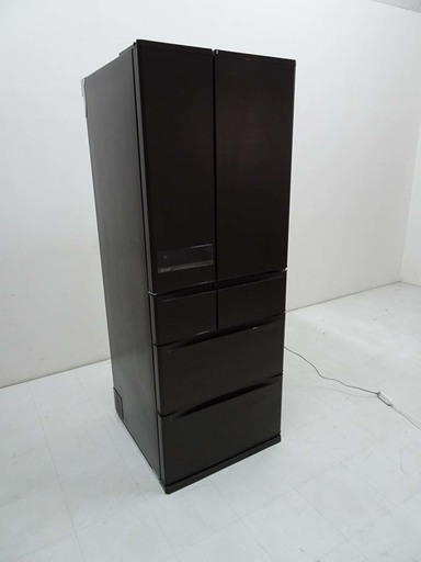 保証1年付　MITSUBISHI 三菱 6ドア 大型冷蔵庫 ロイヤルウッド MR-JX60C-RW 600L 2017年製