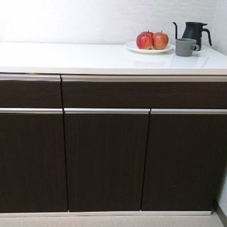 ◆中古美品◆キッチンカウンター/キッチンキャビネット/収納アイランドキッチン幅120cmバーカウンターの画像