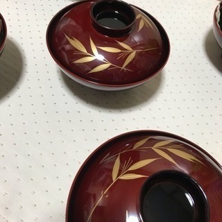 【未使用】蓋付き汁椀 ５組