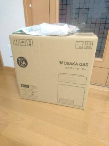 【新品 未使用】 ガスコード付き ガスファンヒーター OSAKA GAS ホワイト 暖房器具 暖かい 都市ガス