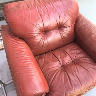 【急募】アンティーク一人用ソファ フジファニチアの画像