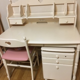 学習机 白色 ハート 中古