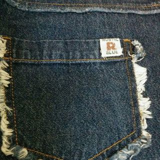 美品✨130㎝　デニム切り替え袖無しワンピース　値下げの画像