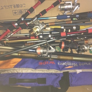 釣り竿 リール おもり ルアー エギ ライン 他複数セット 宮古島