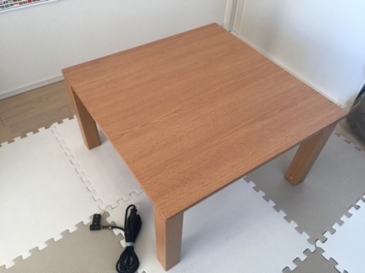 ニトリ こたつ 高さ 調整 正方形 ナチュラルブラウン 75cm ×75cm