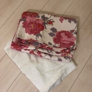 花柄カーテン(遮光)×レースカーテン セット