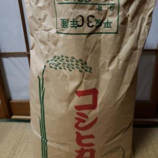 新米コシヒカリ　一等米30㎏