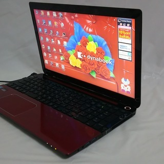 [現在取引中] dynabook  T554/45 LR    第四世代CPU    i3-4005U      Win10     メモリ :4GB   HDD :1 TB    モデナレッド      液晶新品　の画像