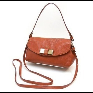 Chloé ヴィクトリア 2Way ブラウン レザー ショルダーバッグ クロエ