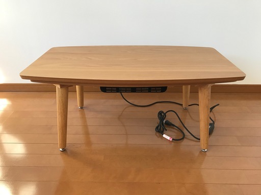 【美品】天然木突き板のこたつテーブル