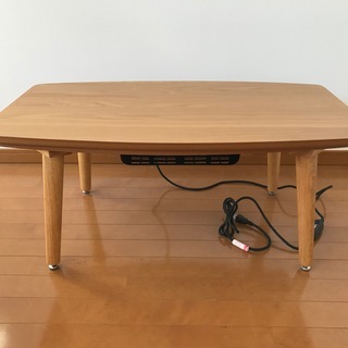 【美品】天然木突き板のこたつテーブル