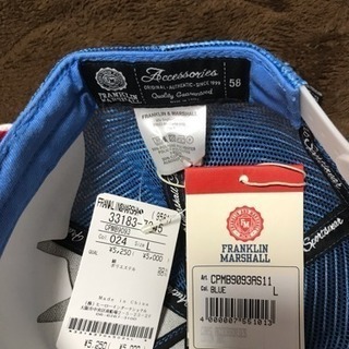 新品・未使用 FRANKLIN&MARSHALL キャップの画像