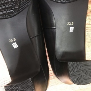 新品 黒 パンプス お葬式 お通夜の画像