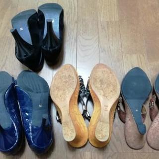 M〜Lサイズ婦人靴4足セット！（パンプス・サンダル）の画像