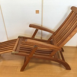 木製リクライニングチェア（JATI ステーマーデッキチアー）