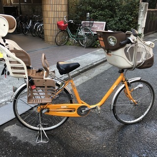 子供乗せ 自転車 三人乗り ママチャリ 前後チャイルドシート