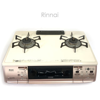 【ヤ終】リンナイ Rinnai ガスコンロ　都市ガス RTS61AWKR-L 2016年製 左強火 ガラストップ ガステーブル 【現状販売】 東E