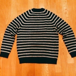■【★試着のみ】肌触りが気持ちいい！アメリカンイーグル クラシックストライプクルーセーターSサイズ（men's）の画像