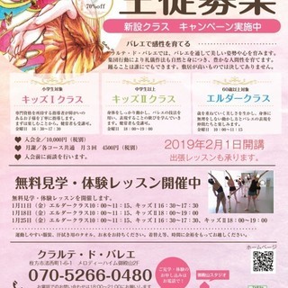 知的障がい・発達障がいのある方のバレエ体験会【無料】の画像