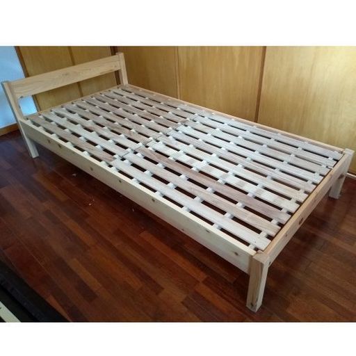 【受渡し完了】無印良品　パイン材ベッド　シングル