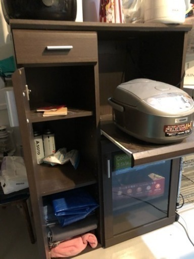 キッチンボード 炊飯器も置けます