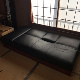 中古ソファーベット DVDラックおまけ付き