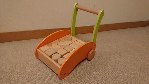 プレイミー 積み木 押し車 木製知育玩具