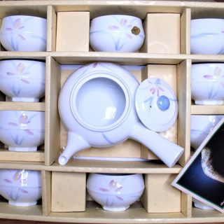 シャディの急須茶器揃10客★白が美しい有田焼
