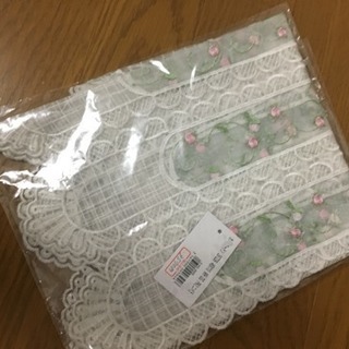 【新品】値下げしました！レース 薔薇刺繍カフェカーテンの画像
