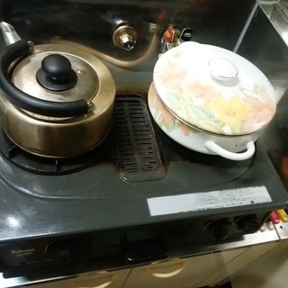 ★無料です★二口コンロ（都市ガス１２A/１３A）　魚焼き器（グリ...