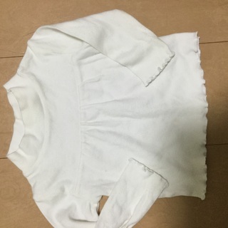 白 ハイネック 長袖 80