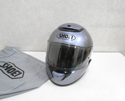ショウエイ フルフェイスヘルメット クエスト Lサイズ CW‐1 パールグレーメタリック シルバー 布袋付き  SHOE QWEST ☆ PayPay(ペイペイ)決済可能 ☆ 札幌市 清田区 平岡