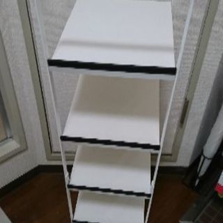 5段シューズラック 白