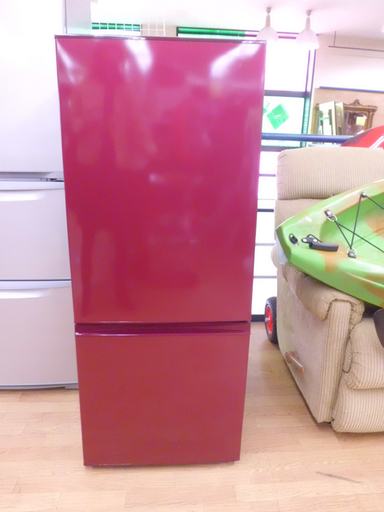 AQUA アクア 2017年製  冷蔵庫 2ドア 184L AQR-18F ノンフロン 右開き 赤 レッド 冷凍冷蔵庫 200Lクラス ☆ PayPay(ペイペイ)決済可能 ☆ 札幌市 清田区 平岡