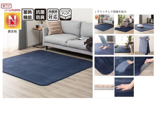NITORI 吸湿発熱＋蓄熱ラグ