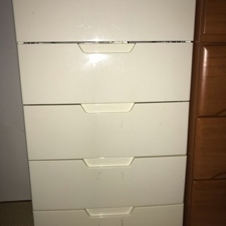 【取引完了】プラスチック製5段タンス(中古)