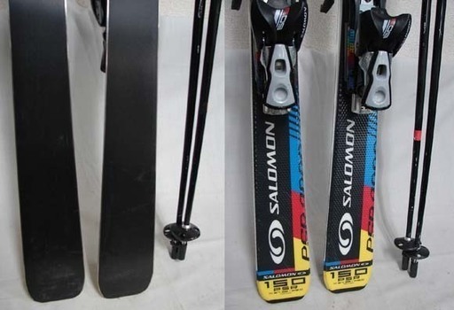 SALOMON/サロモン PSR 9000 150cm カービングスキー 調整ビンディング付き SINANO 112cm ストック付き