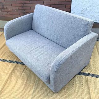 1人掛けソファーベッドです♪ アッシュグレイ 118×90×高さ...