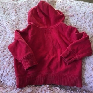 オールドネイビー パーカー 赤の画像