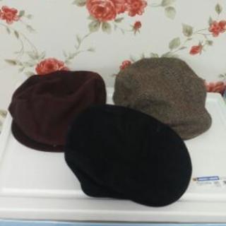 ギャップ　ハンチング帽　美品　3点　黒　茶　M～L　キャスケット