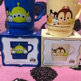 ディズニーツムツム＊スタッキングカップ2個セット ノベルティグッズ