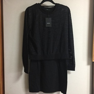 ☆新品！タグ付き！EMODA黒ミニワンピース☆