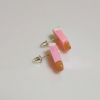 【原宿系】☆ピンククッキーアイスクリーム・ピアス♪の画像