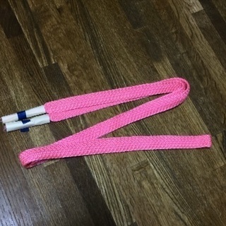 ピンクの平帯締