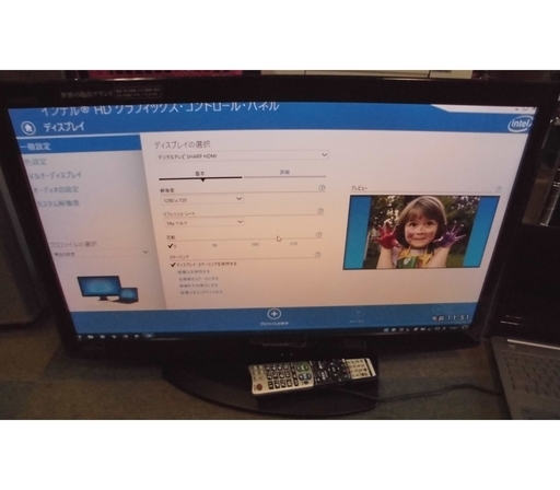 ★訳あり★シャープ AQUOS 32型 液晶テレビ テレビNG HDMI入力はOK【モニター用】LC-32V5 2011年製 中古品 JM2426)【取りに来られる方限定】