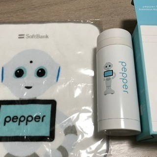 白いネコ様【非売品 未使用】ペッパーサーモステンレスボトル&ハン...